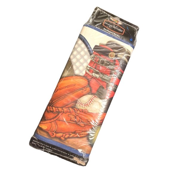 Design by Color Other - Vtg Sports Equipment Wallpaper Pre-Pasted Border Design by Color 5 Yards